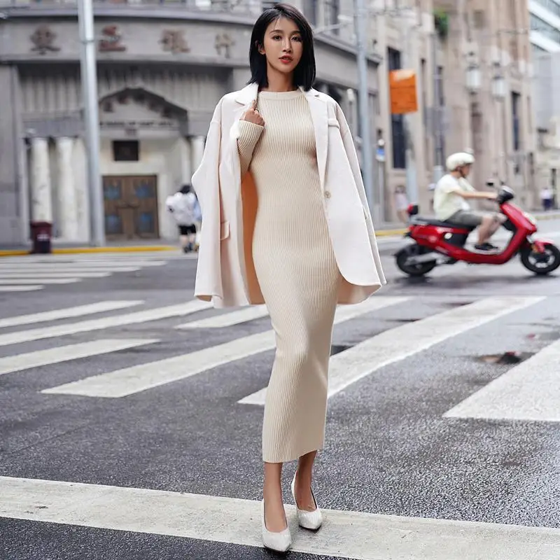 sachin and babi light blue dress Beige Jumper Dress Outfit: The Perfect Blend of Comfort, Style, and  Seasonal Versatility