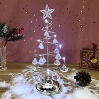 Crystal Light choinka gwiazda bajkowe oświetlenie LED uzwojenie drzewo ozdoby stołowe dom salon zaopatrzenie firm festiwal prezent 4