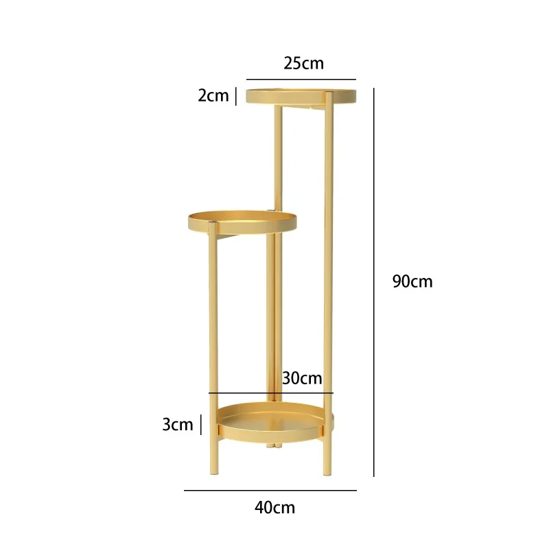 Nordic Foldable Iron Flower Rack Light Luxury Simple Plant Rack Multi Layer Floor Standing Green Rose Flower in Living Room
