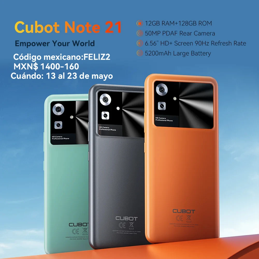 [World Premiere]Cubot Note 21 Smartphone 12GB+128GB 6.56