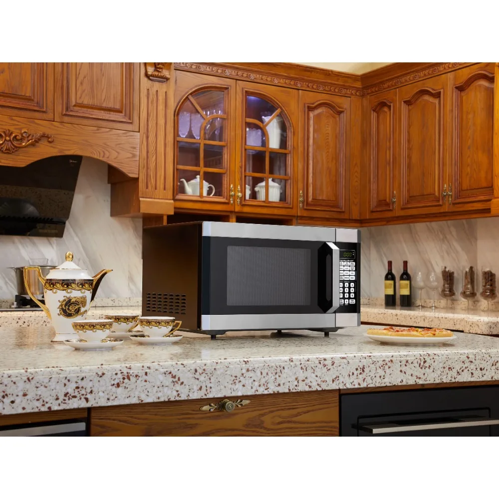 1.6 Cu. ft. Digital Microwave Oven, Stainless Steel,+30 Seconds full power express cook,Easy-to-read LED display 2
