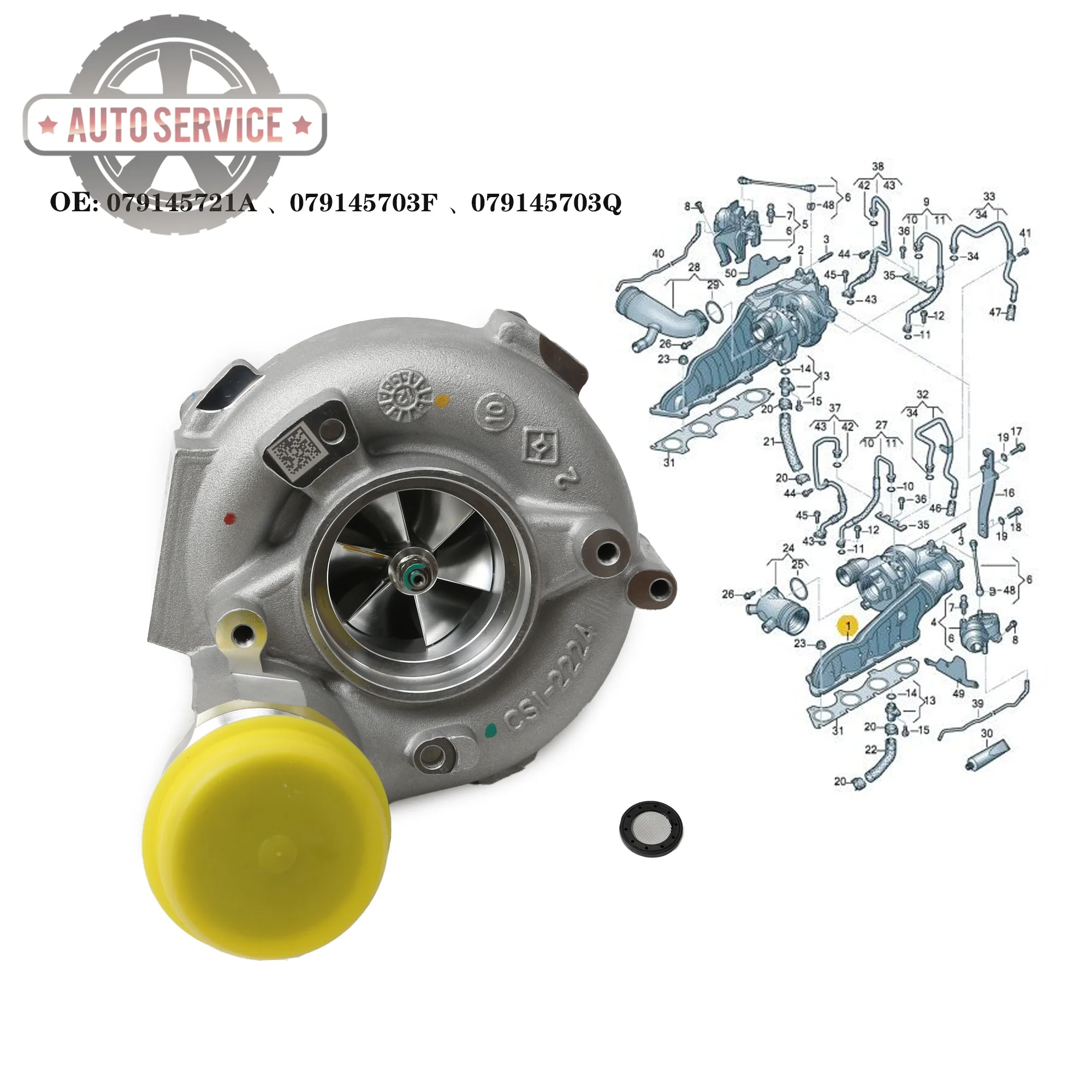 

For AUDI Audi A8 S8 Quattro 4.0T CGTA CTFA Water Cooled Exhaust Turbocharger Semi Assembly 079 145 721 A 079 145 722 A