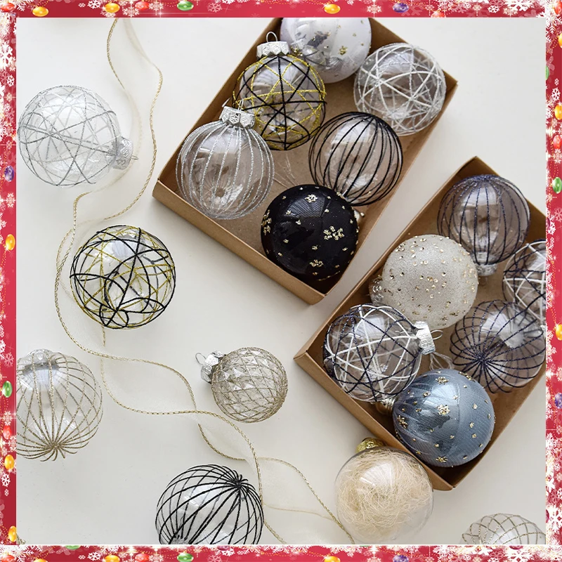 

Новинка 1 комплект 8 см роскошные украшения для рождественской елки окрашенные шары новогодние подвесные елочные Подвески Рождественский шар