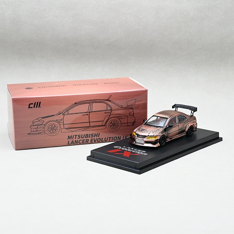 

CMModel 1/64 Alloy static finished car model Mitsubishi Lancer Evo9 bronze