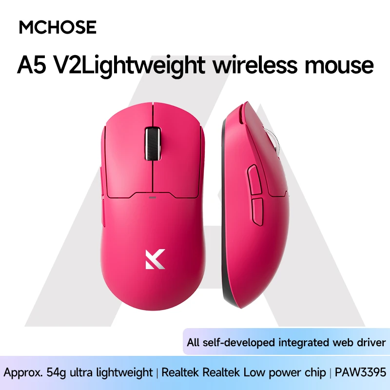 MCHOSE A5 V2 Ultra Wireless Gaming Mouse-4000Hz Polling