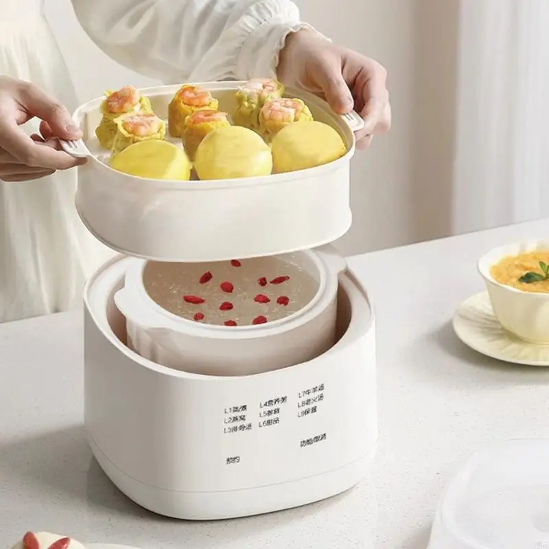 A0NC 1000ML Electric Ceramic Cooker Convenient Small Slow Cooker for Cooking Meals