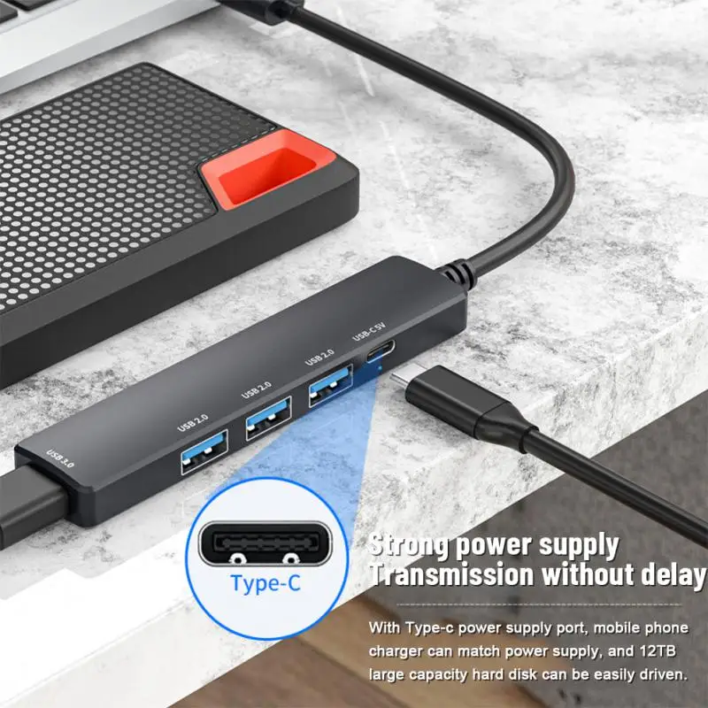 3.0 허브 USB 허브 도크 C타입 3.1, 4 포트 멀티 스플리터 어댑터, 맥북 USB 3.0 2.0 포트용 OTG