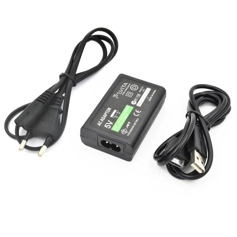 

100 шт. USB-кабель для зарядки и передачи данных, шнур, домашнее настенное зарядное устройство, источник питания, адаптер переменного тока для Sony PlayStation Psvita PS Vita PSV 1000