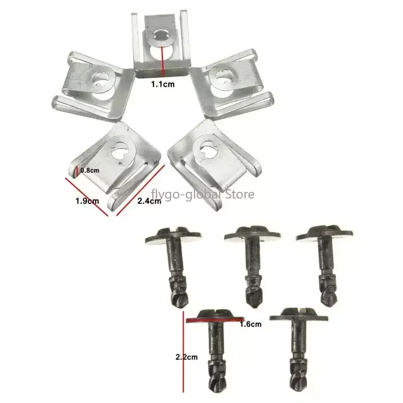 5 Pairs Splashguard Clamps Engine Undertray Clips Shield Cover For BMW E38 E39