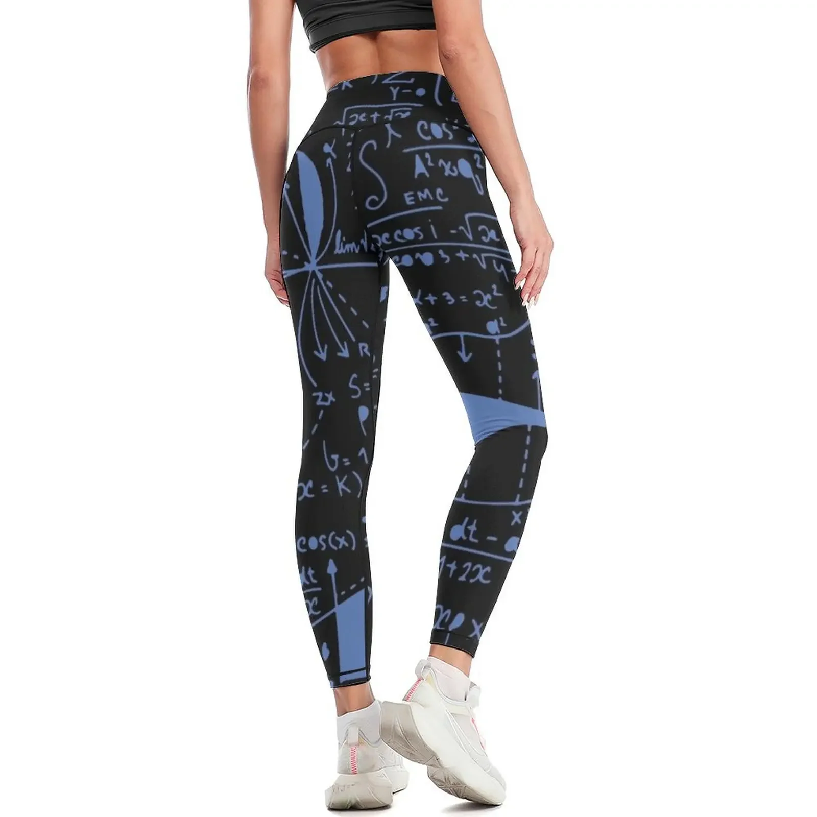 Mathematical formula blue Leggings push up tights for gym womans Womens Leggings