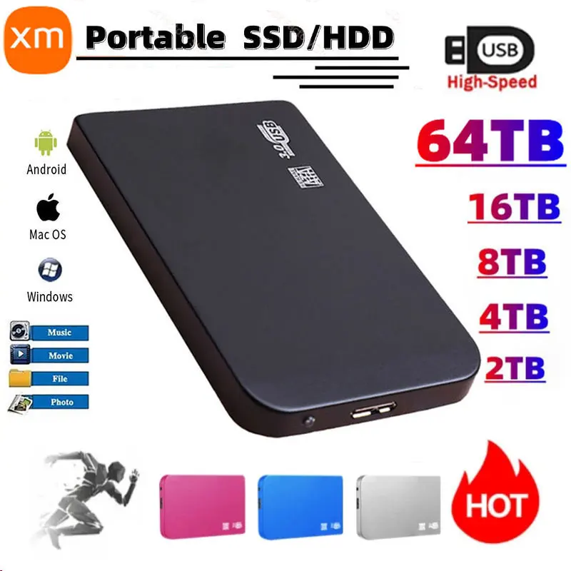 Disco Rigido Esterno Ssd Da 1Tb 2Tb Usb 3.1 Ssd Portatile Type-C Unità A Stato Solido Esterna Ssd Disco Rigido Mobile Per Pc Portatile