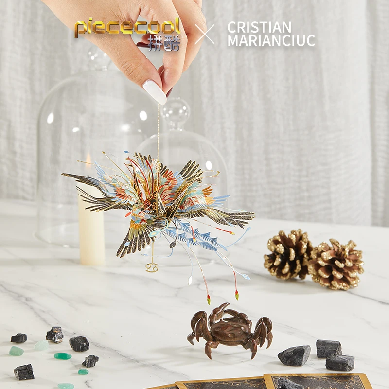 Piececool 3D Metal Puzzle Thousand Cranes Cancer Model kits DIY Laser Cut Assemble Jigsaw Toy GIFT For Audit kids 3