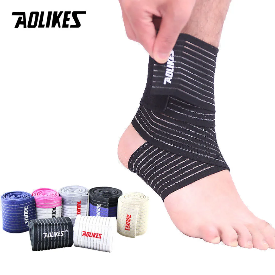 Sports Strain Wraps Bandages Elastic Ankle Support Pad Protection AOLIKES Gym Protection