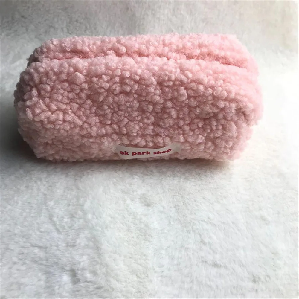 Plush Cosmetic Bag Women Girl  Large Capacity Cute Stationery Travel Makeup Organizer Females Toiletry Storage Pouch 5