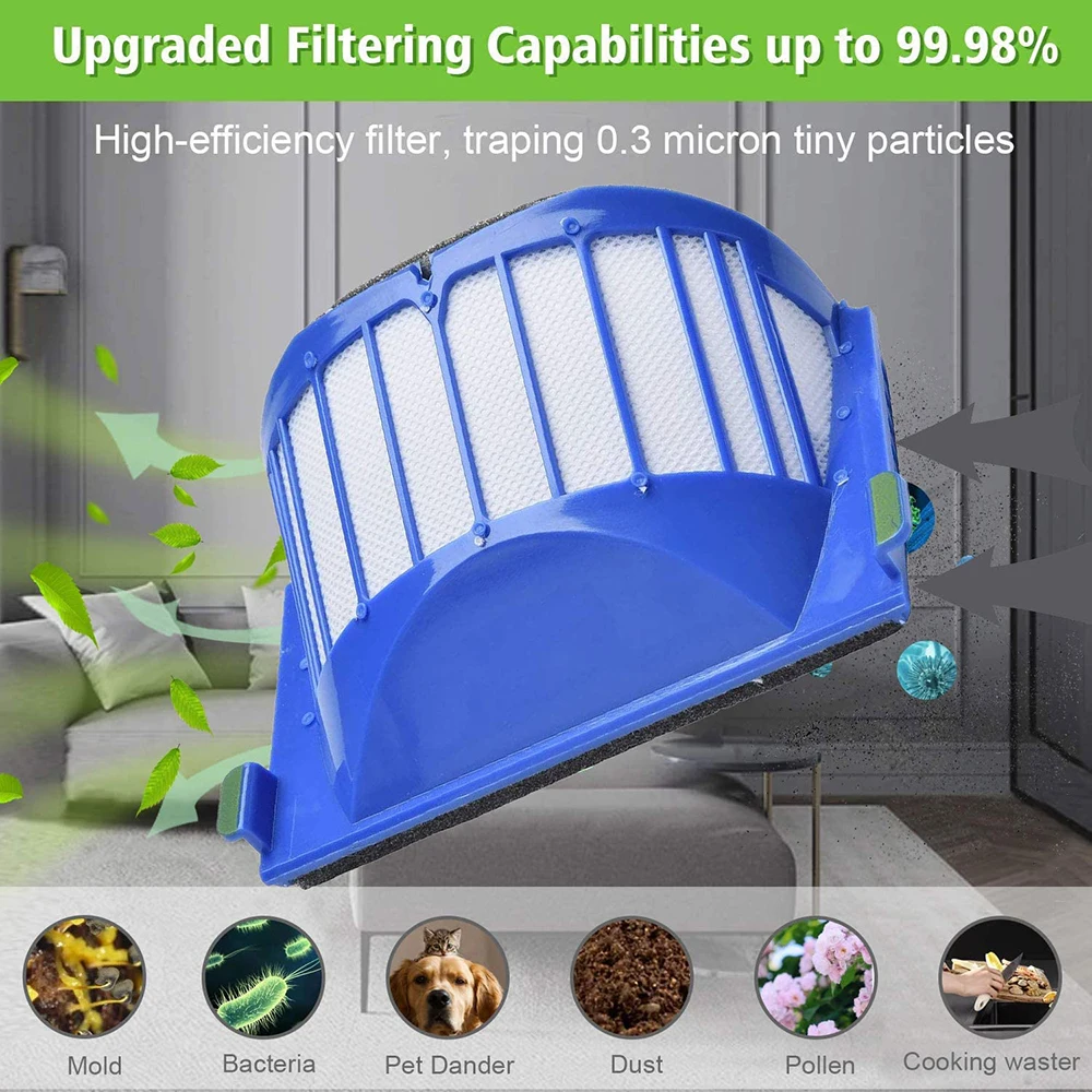 High-Performance Vacuum Cleaner Replacement Filter with Beater Bristle and Side Brush