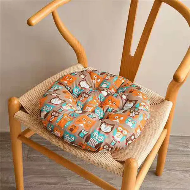 Nyomtatás Vastag Kerek Szék Párna Ülés Otthoni Javítás Iroda Poliészter Szál