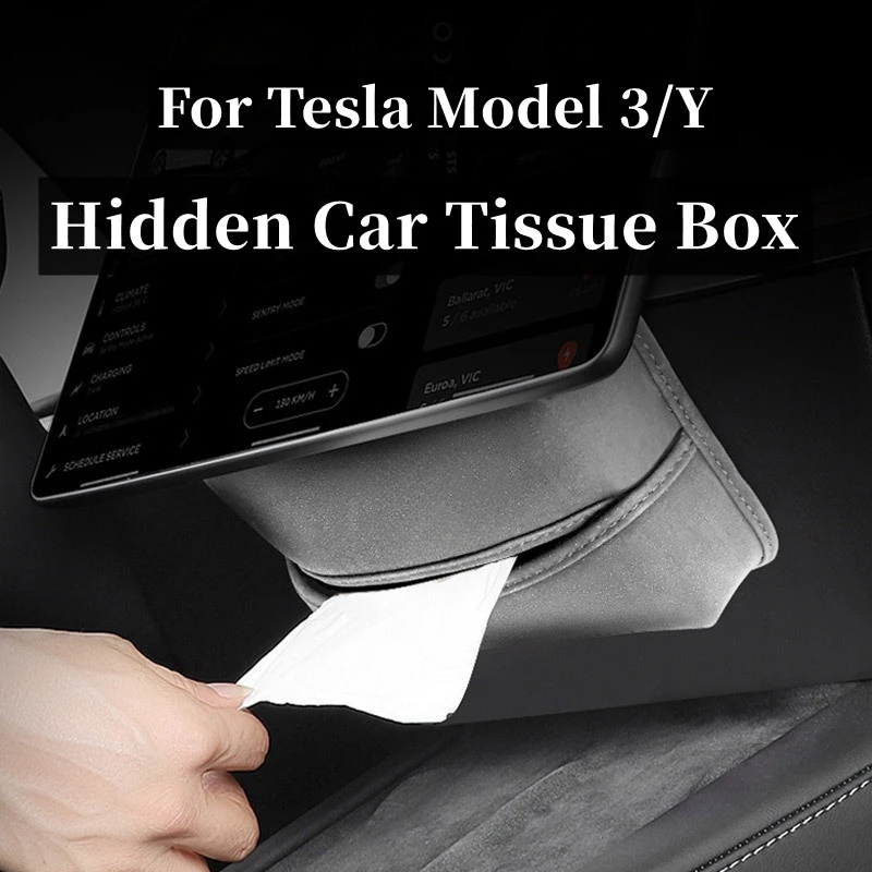 CarTissueBoxForTeslaModel3XSYTissueHolderSeatBackNapkin