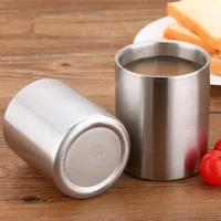 Thicken Double Wall Stainless Steel Mug Portable Coffee Beer Milk Water Tea Cup Travel Office Metal Cups Household Drinkware 2
