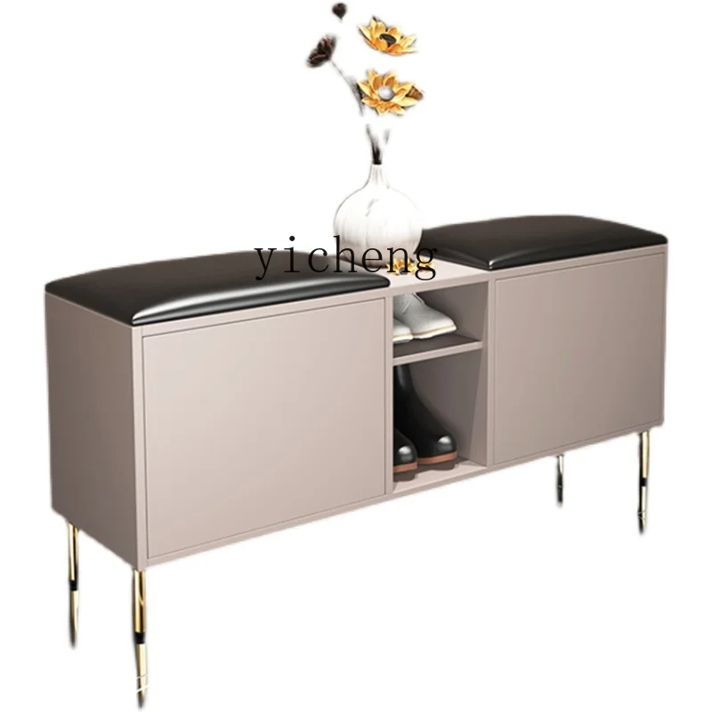 

ZC Entry Door Shoe Changing Stool Shoe Cabinet Stool Integrated Multifunctional Soft Bag Cushion Simple Entrance Stool