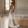 Classic Mermaid Flowers Wedding Dress Off The Shoulder Sweetheart Pleat Split Open Back Bridal Gown Vestido De Noiva Customized 2