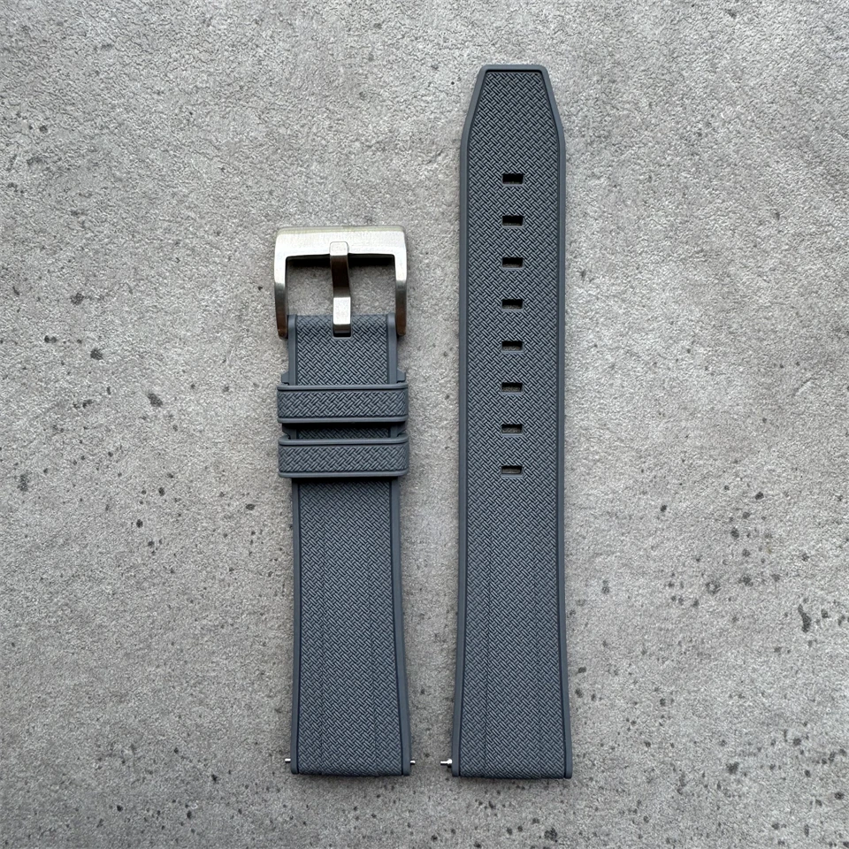 Premium Rubber Quick Release Watch Strap - Black, White, Grey - Men's Luxury Watch Band