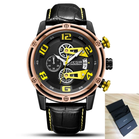 Luxury Watch for Men Quartz Multifunction Chronograph Wrist Watches Fashion Leather Waterproof Clock Relogio Masculino
