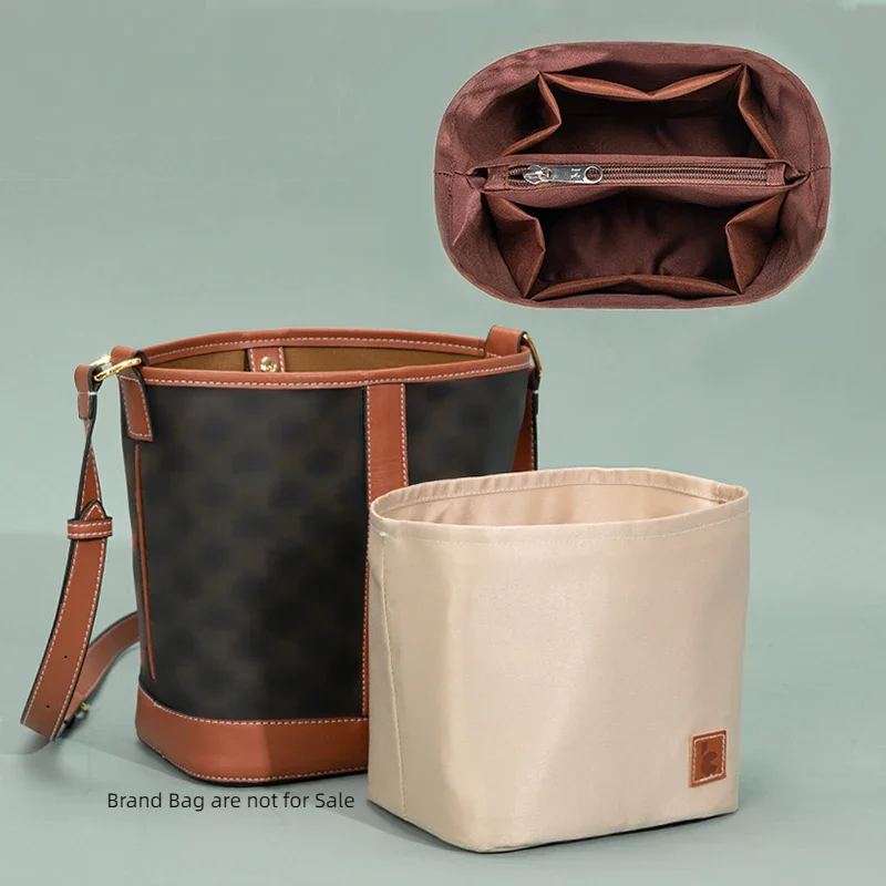 

New Bag Insert Fits for TRIOMPHE Canvas Bucket Tote Handbag Organizer Travel Makeup Bag Inner Purse for Luxury Bag Cosmetic Bags