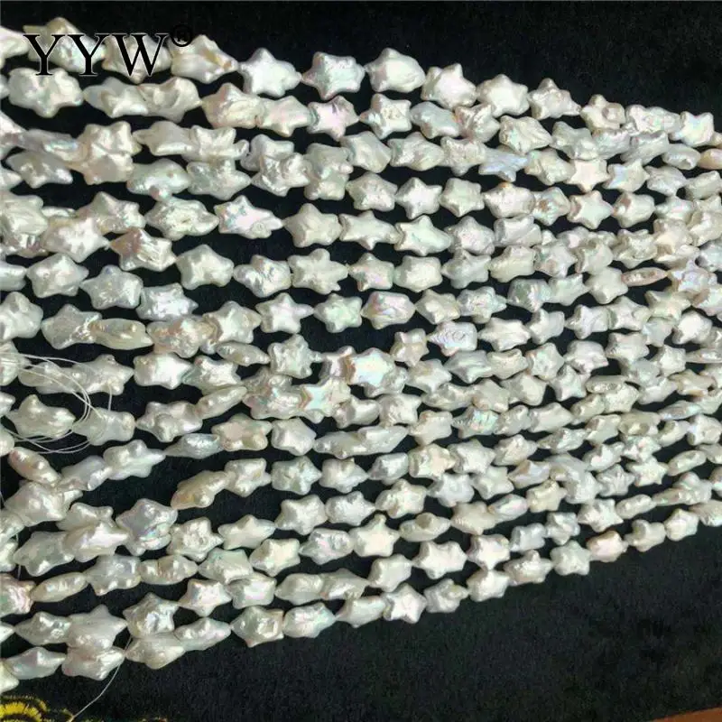 36-38 cm Natural White Star Shell Beads Freshwater Loose Spacer Pearl Bead for DIY Jewelry Making Handmade Accessories Strand