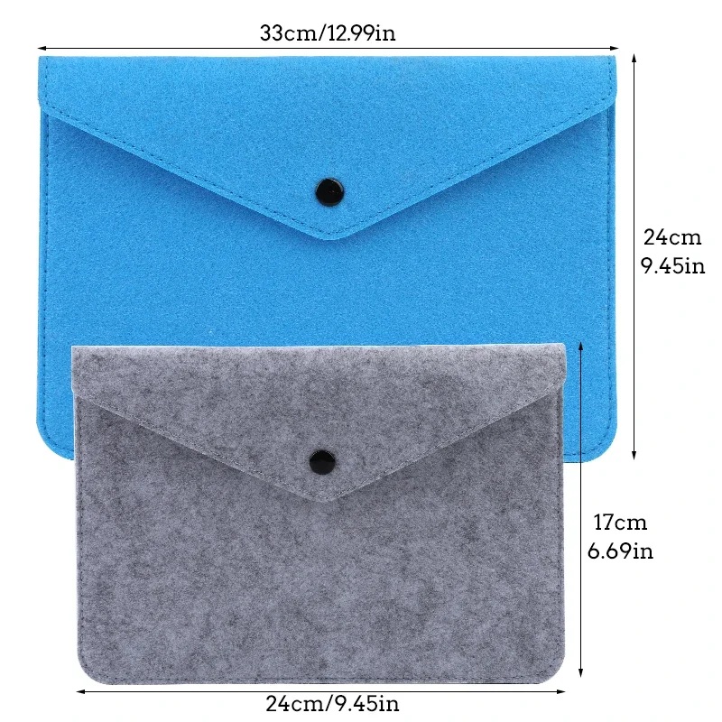 File Folder Organizer TLKKUE A4/A5 Multifunctional Felt File Bag Large Capacity Button Design Envelope Document Storage Bag DIY Handmade Craft Tools
