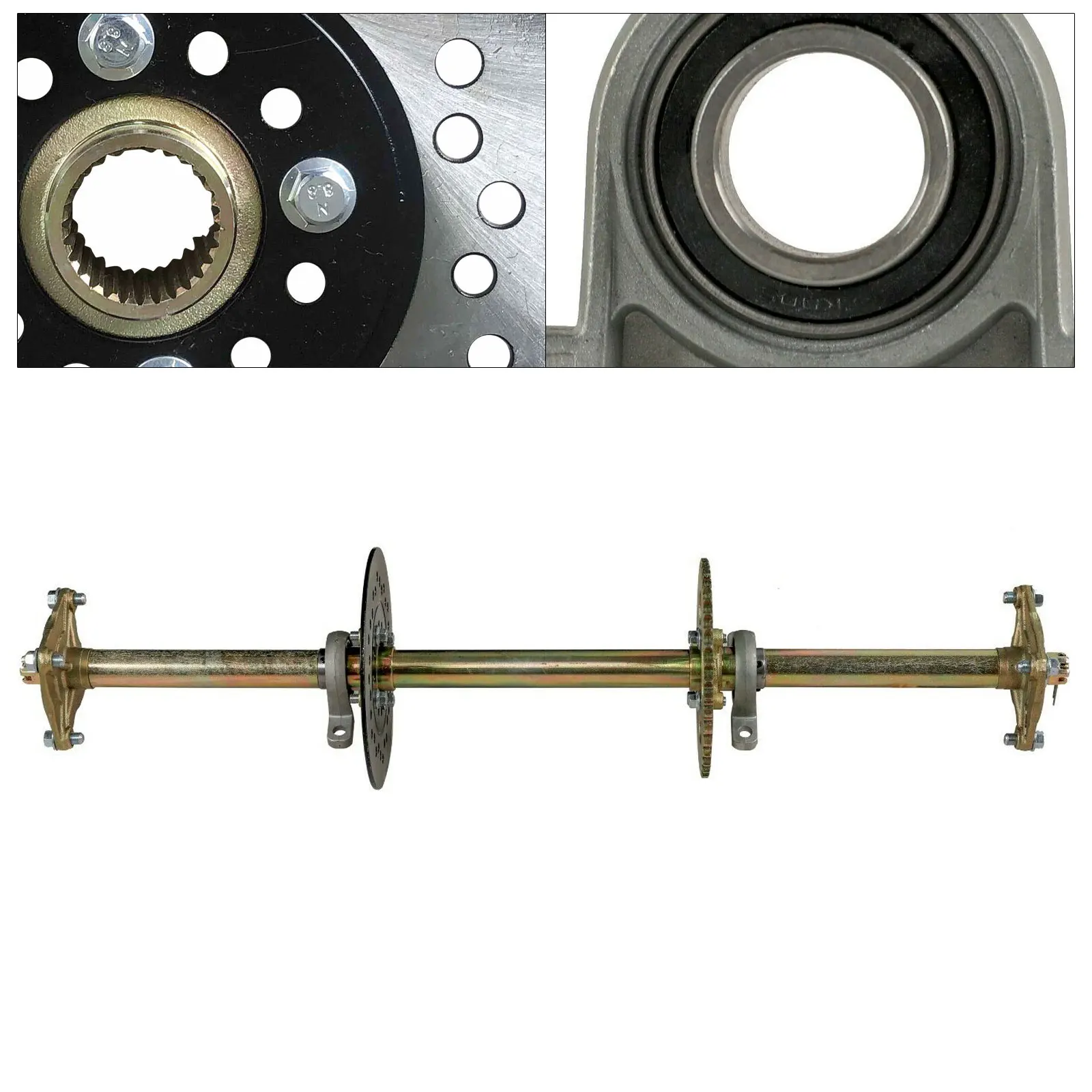 815mm Drift Trike Kart Rear Axle Assembly Rear Live Axle Kit Wheel Hub & Sprocket 428 41T High-Quality