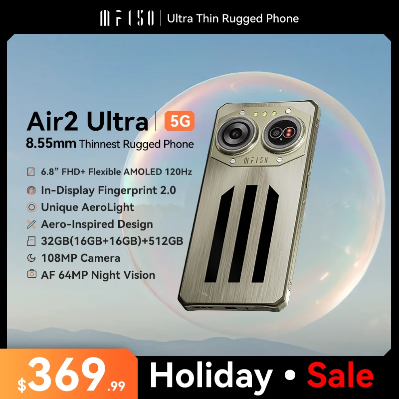 Iif150 air2ウルトラ5g頑丈な電話,6.8インチfhd 120hz,フレキシブル 