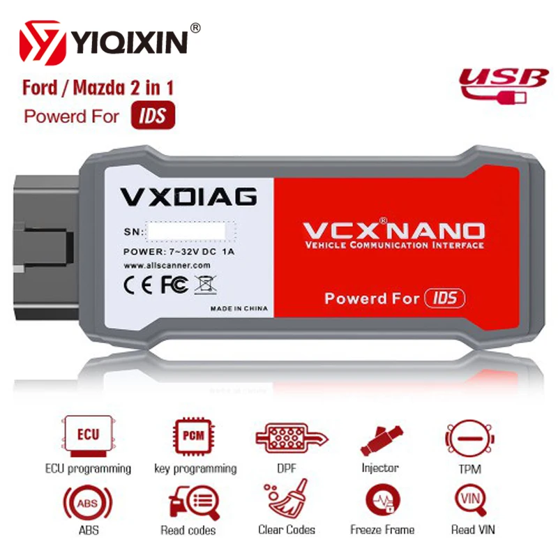 

VXDIAG VCX Nano For Ford/Mazda 2 in 1 with IDS V125 Diagnostic Tool Automotivo Car Scanner For Mazda OBD2 Diagnosis Scanner