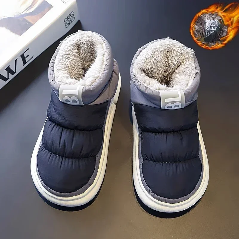 Snow Boots Men Women Winter 2024 New Lovers Plush Thick Comfortable Cotton Shoes Waterproof Anti Slip Outdoor Casual Shoes Flats - 2