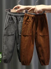  Girls Pants Solid Color Girl's Pants Thick Warm Pants Kids Casual Style Baby Girl Clothes 