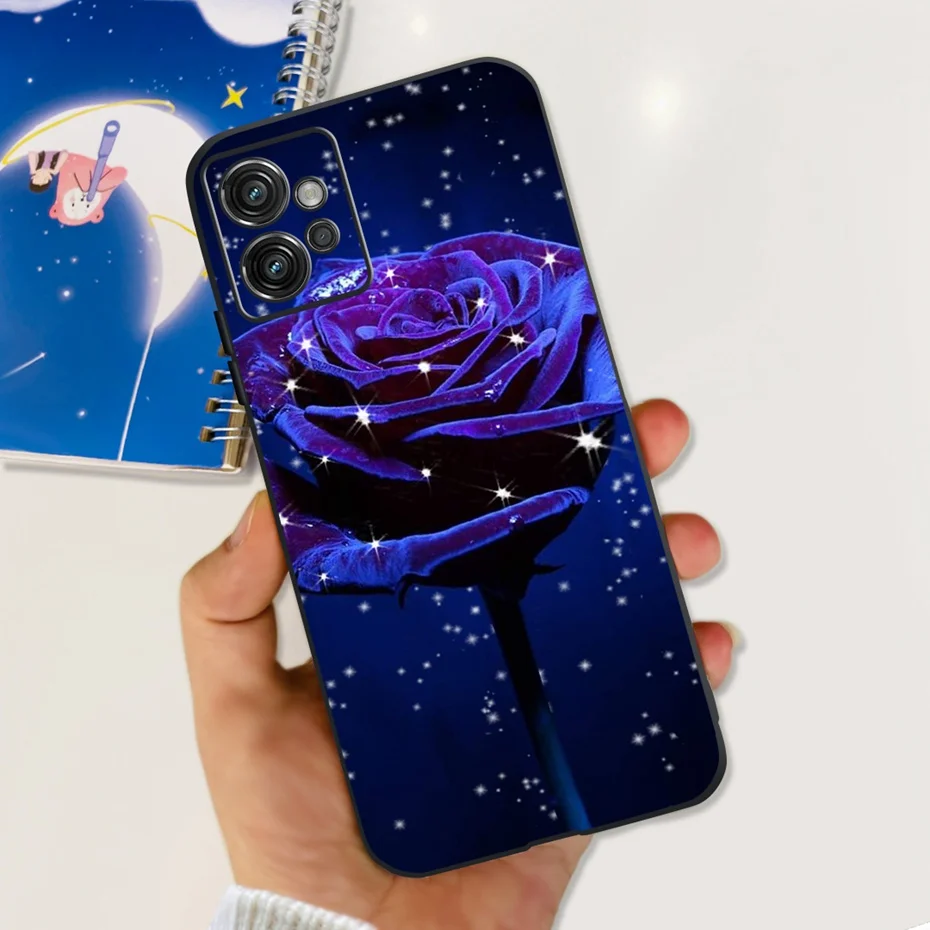 Floral Cat Design Soft Silicone TPU Back Cover Phone Case