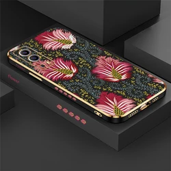 Elegant Flower Painting Shockproof Silicone Protective Phone Case for Vivo iQOO Z9 (Black - TY1003)