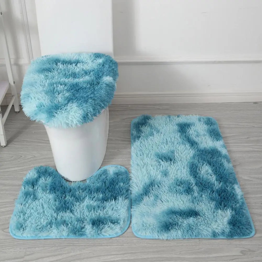 

Anti-slip Bathroom Mat Set Luxurious 3-piece Bathroom Rug Set with Non-slip Backing Super Soft Microfiber for Toilet for Modern