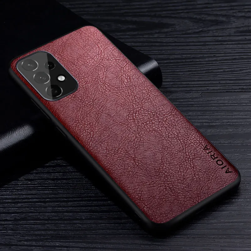 Leather Business Style Retro Litchi Pattern Phone Case