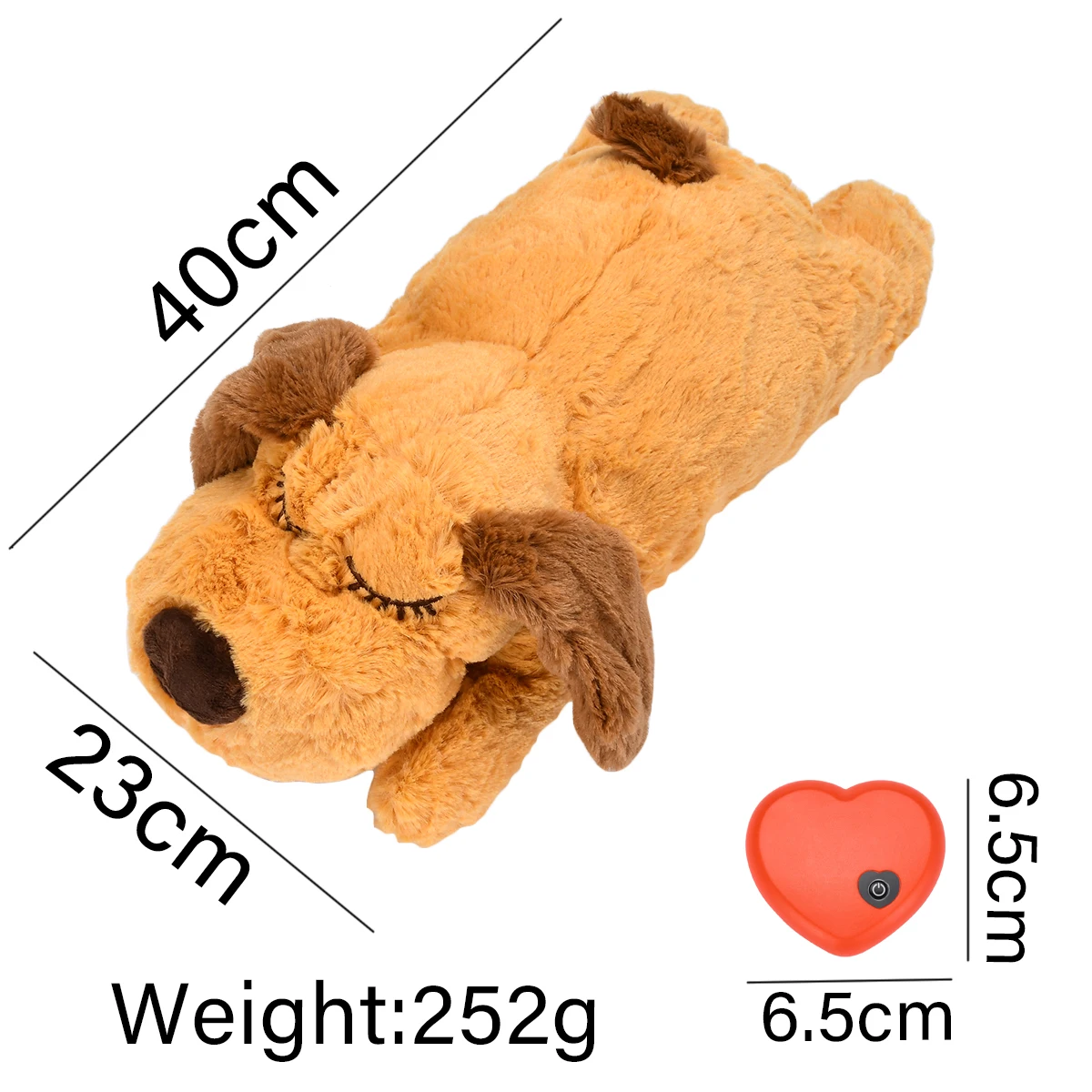 Plush Heartbeat Puppy Behavioral Training Toy Plush Pet Snuggle Anxiety Relief Sleep Aid Doll Durable Dog Chew Toys For Chewers 5