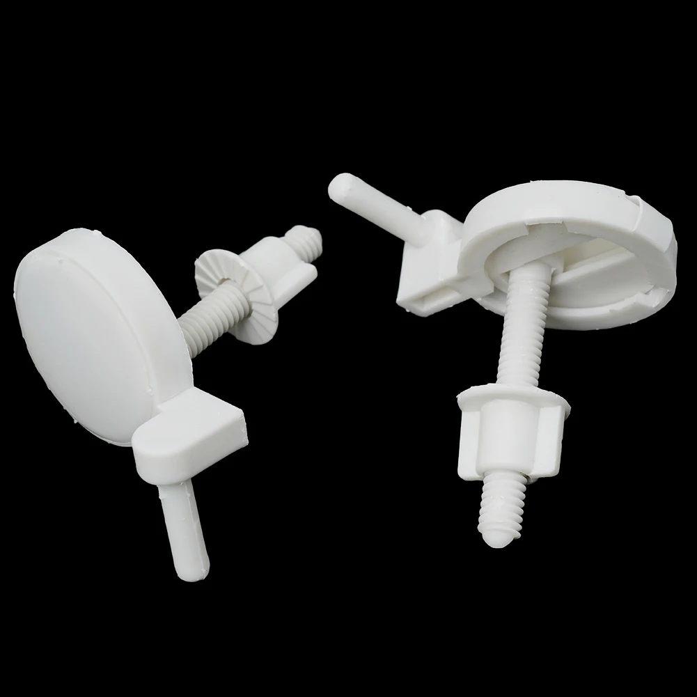 Toilet Accessories For Toilet Seats Fixtures Toilet Screw WC White 2PCS 69*46mm ABS Plastic Fixing Accessories Kit Hinge Bolt Screw