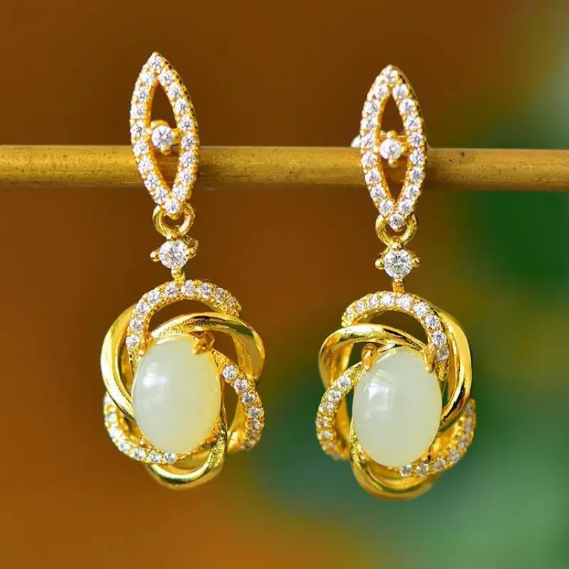 NaturalNephriteWhiteJadeEarringWomenHealingGemstoneFineJewelryGenuineChineseHetianJadeLuxuryZirconDropEarrings-AliExpress36
