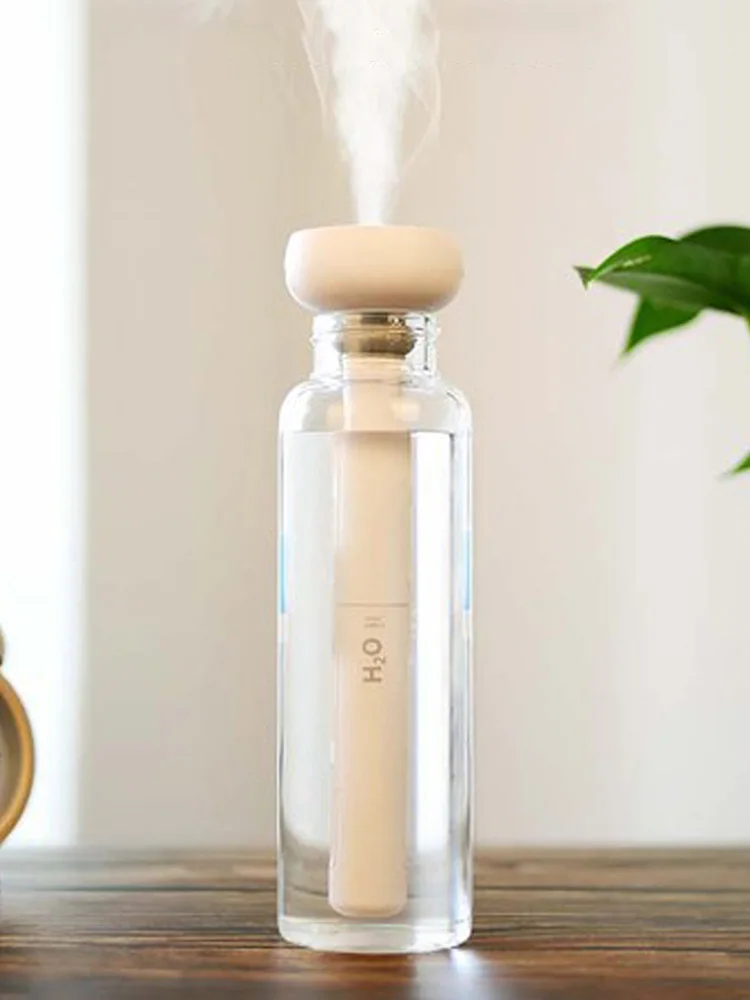 Mini Spray Humidifier Adjustable Length Mini Diffuser Humidifier USB Rechargeable Silent with Light for Water Bottle air humidifier