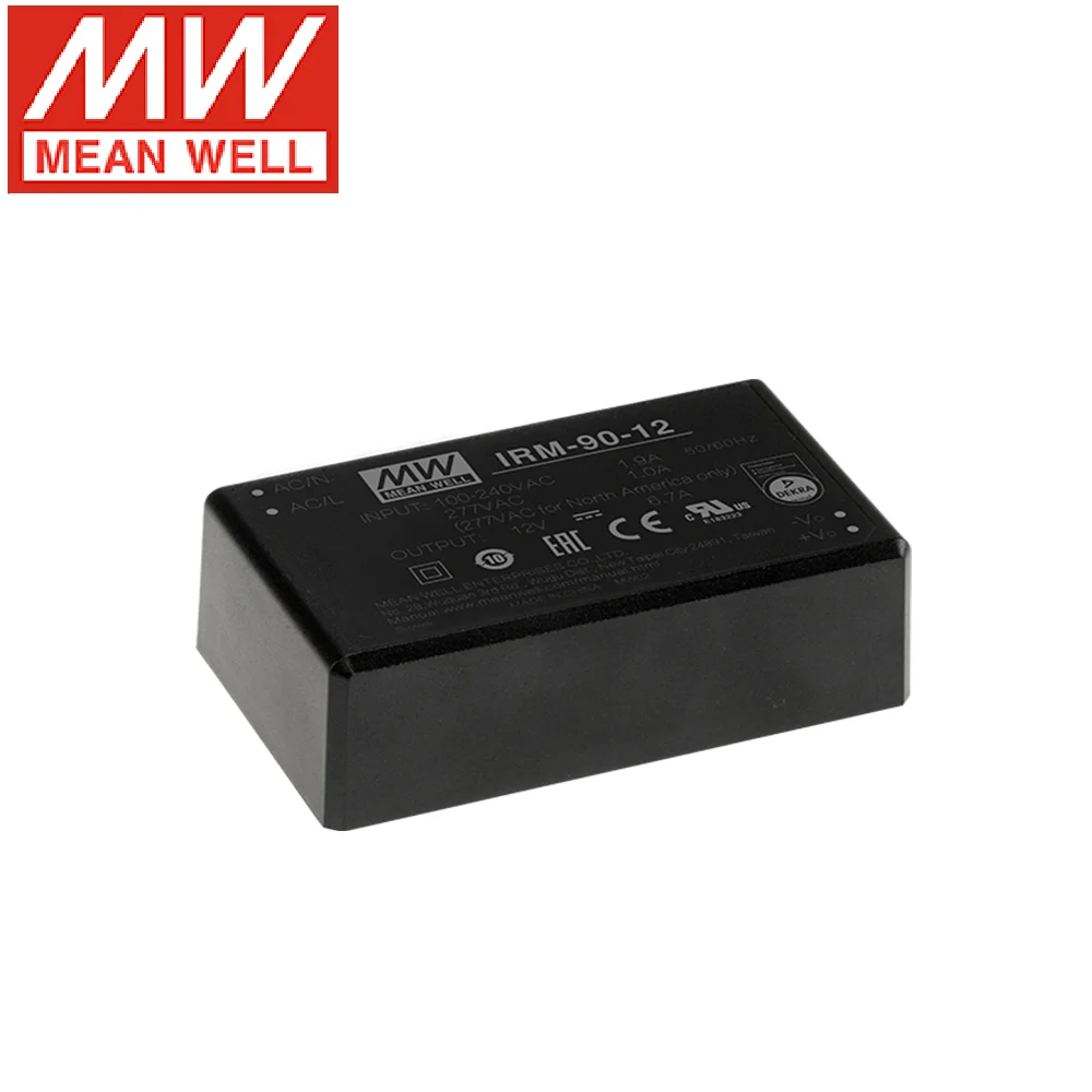 MEAN WELL IRM-90 스위칭 전원 공급 장치, IRM-90-12 IRM-90-15 IRM-90-24 IRM-90-48, 90W ST 그린 터미널 전원 모듈