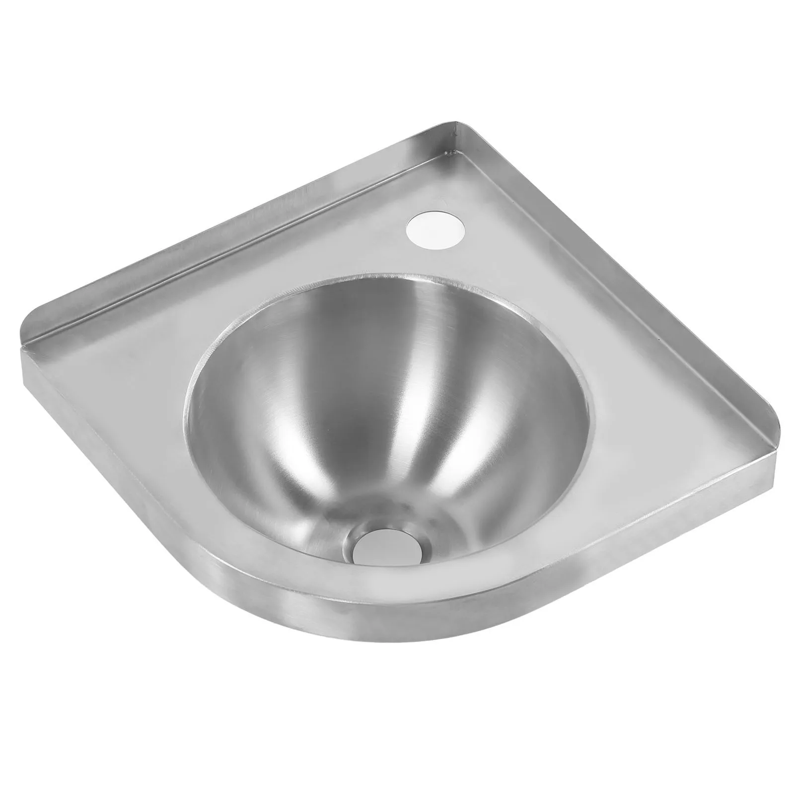 Corner Sink Boat Sink Corner Triangle Basin Brushed Finish Kitchen Bathroom Hand Wash Basin for Boat RV Camper