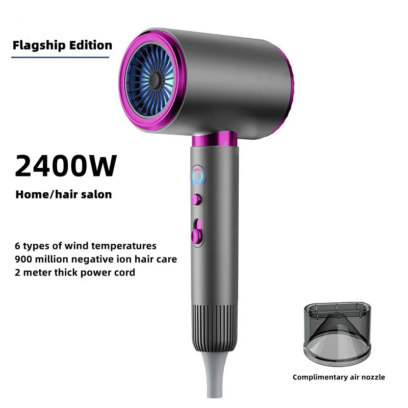 Hot Selling High-Speed Hair Dryer 2400W High-Power Silent Constant Temperature Hair Care Home Hair Salon Hammer Hair Dryer 3