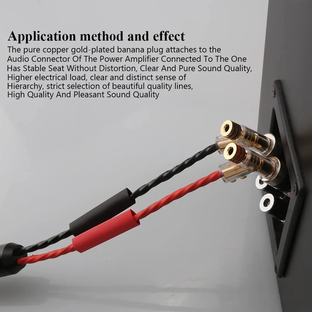 Banana Connectors 4Pcs Banana Plugs 45 Degree Angled Banana Connectors Screw Locking Connectors for AV Receiver Amplifier Speaker Gold