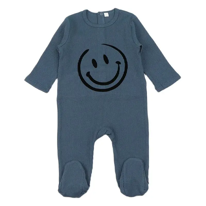 Baby romper kids clothes long sleeves pajamas baby overalls Stitching color boy girls clothes footies autumn winter romper