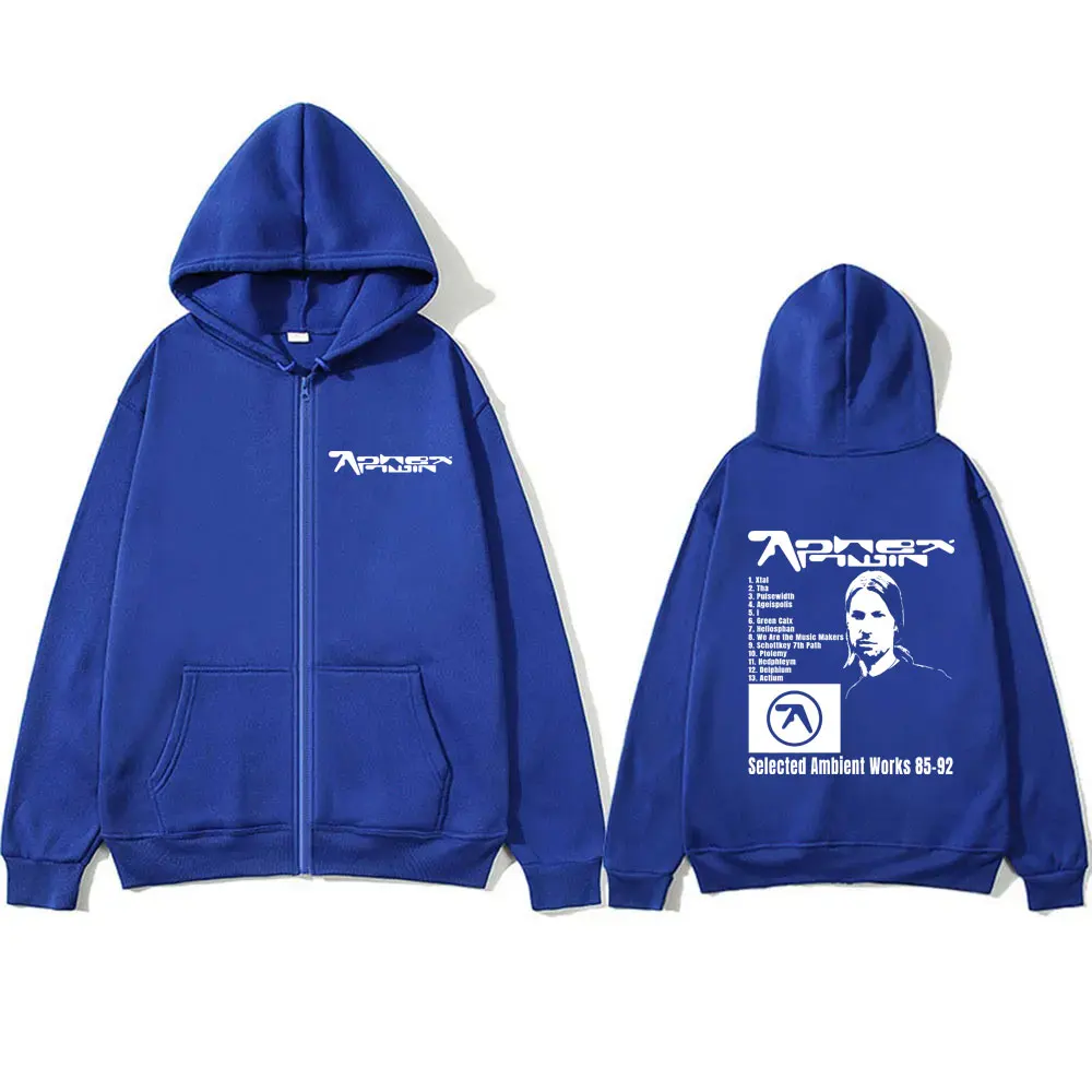 Aphex Twin Selected Ambient Works 85 92 Graphic Zipper Hoodie Male