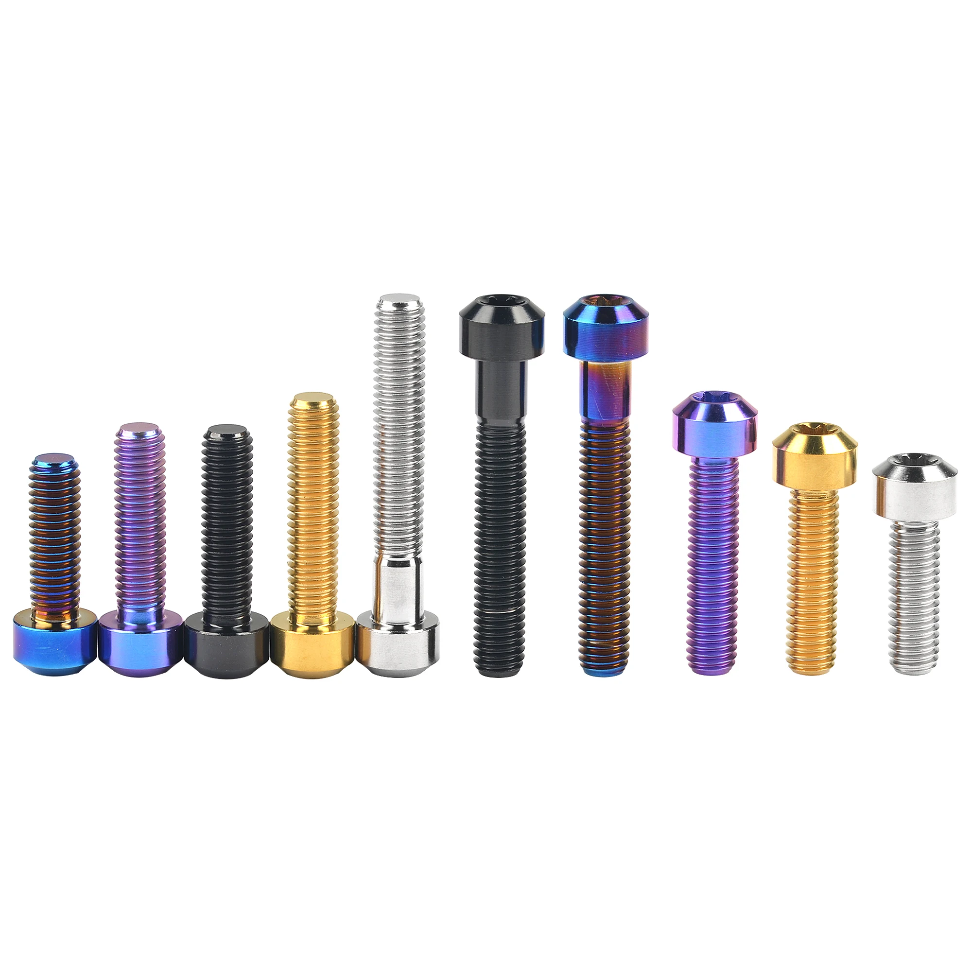 xingxi 5pcs parafusos de titanio m8x10 15 03