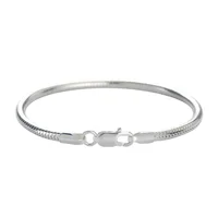Bracelet en argent sterling 925, 3 mm, style simple, pour femmes et hommes, à porter au quotidien et pour les fêtes, bijoux toutes saisons, 16-23 cm 5